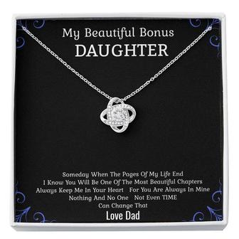 Gift From Dad ,The Love Knot Necklace, Graduation Gift ,Birthday Gift, Gift From Step Dad For Step Daughter - Seseable