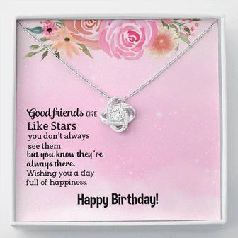 Good Friends Are Like Stars - Birthday Gift For Friend - Love Knot Necklace - Seseable