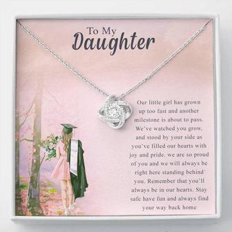 Graduation Gift For Your Daughter, Gorgeous Love Knot Necklace. - Seseable