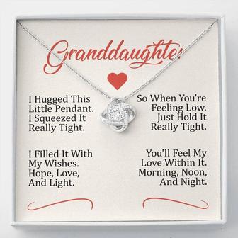 Granddaughter Hug - Love Knot Necklace - - Seseable