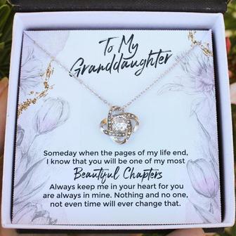 Granddaughter, Most Beautiful Chapters (Love Knot Necklace) - Seseable