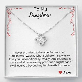 I Never Promised To Be A Perfect Mother - Love Knot Necklace - Seseable