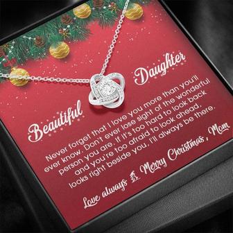 I Will Always Be There With You In Christmas - Love Knot Necklace - Seseable