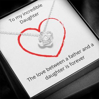 Incredible Daughter Love Knot Necklace - Seseable