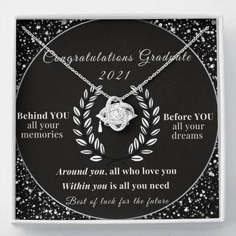 Congratulations Graduate Of 2021- Love Knot Necklace - Seseable
