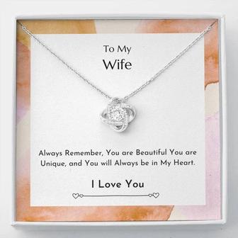 Love Knot Necklace - Always Remember You Are Beautiful - Seseable