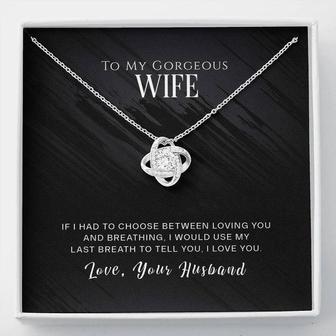 Love Knot Necklace - For Wife - Seseable