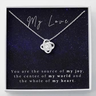Love Knot Necklace - My Love, You Are The Source Of My Joy - Seseable
