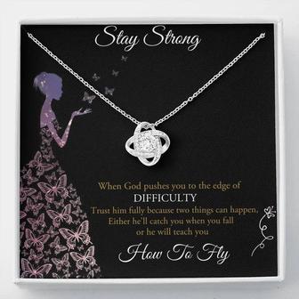 Love Knot Necklace - Stay Strong - Seseable