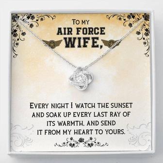 Love Knot Necklace - To My Air Force Wife - Seseable