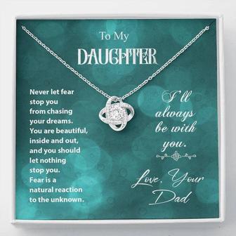 Love Knot Necklace - To My Daughter From Dad - Seseable