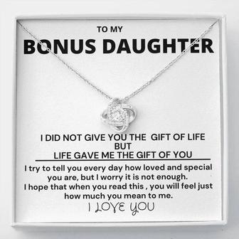 Love Knot Necklace For Bonus Daughter - Seseable