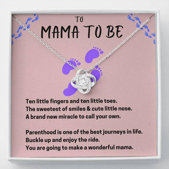 Love Knot Necklace For Mama To Be - Seseable