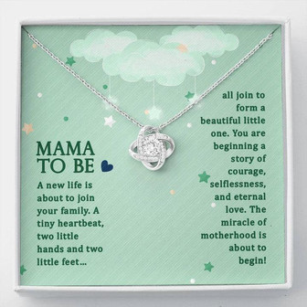Mama To Be A New Life - Love Knot Necklace - Seseable