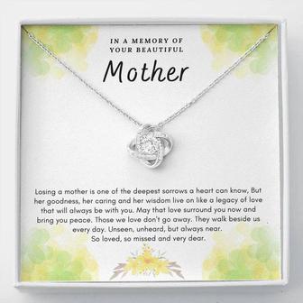 Memorial Gift For Loss Of Mother - The Love Knot Necklace - Seseable