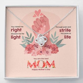 Mom, Raised Me Right! Love Knot Necklace - Seseable