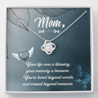 Mom Your Life Was A Blessing - Love Knot Necklace - Seseable