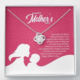 Mom's Love & Warmth - Love Knot Necklace - Seseable
