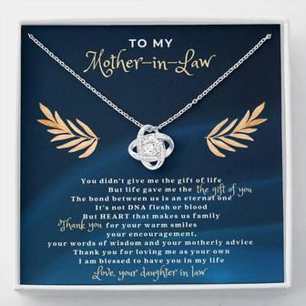 Mother In Law Love Knot Necklace - Seseable