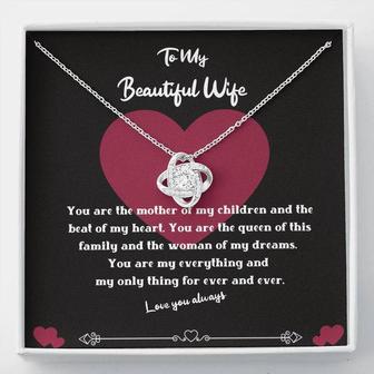 Mother Of My Children Love Knot Necklace - Seseable