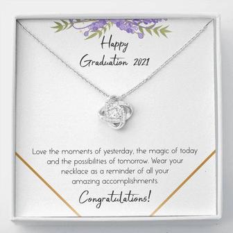 Mother's Day Gift From Daughter To Mom Forever Love Knot Necklace For Mom - Seseable