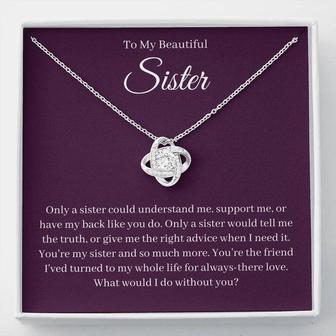 My Beautiful Sister What Would I Do Love Knot Necklace | Seseable CA