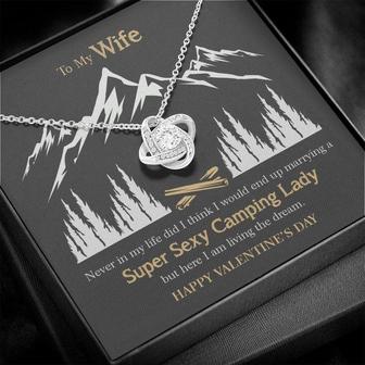 My Camping Wife Love Knot Necklace - Seseable