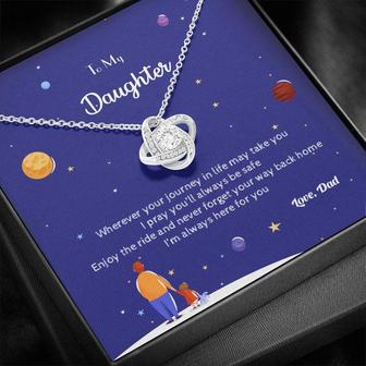 My Daughter - I'm Always Here For You - Love Knot Necklace | Seseable UK