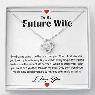 Perfect Future Wife Love Knot Necklace - Seseable