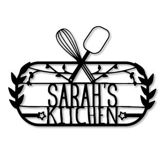Custom Name I Love My Kitchen Metal Sign, Gift For Kitchen Lovers, Personalized Kitchen Metal Sign - Seseable