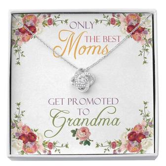 Promoted To Grandma Pregnancy Announcement Love Knot Necklace - Seseable