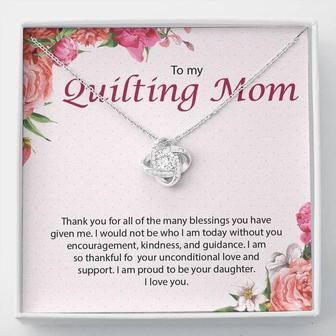 Quilting Mom Love Knot Necklace - Seseable