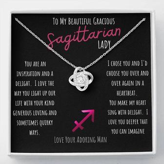 Saggittarian Lady Love Knot Necklace | Seseable CA