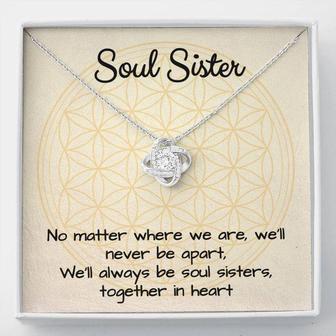 Soul Sister Flower Of Life Love Knot Necklace - Seseable