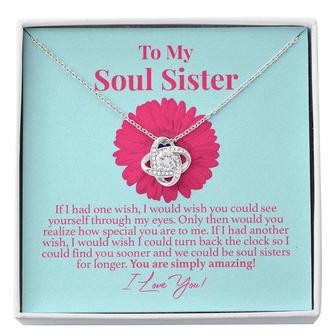 Soul Sister Wishes Love Knot Necklace - Seseable