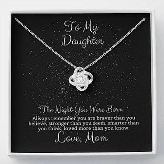 Star Map Love Knot Necklace The Night You Were Born - Seseable