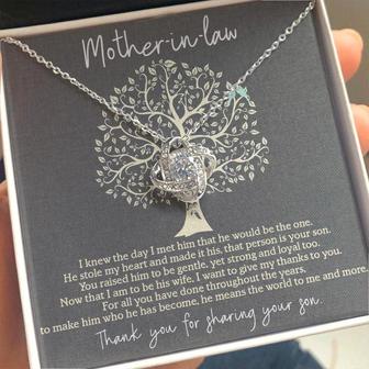 Thank You For Sharing Your Son - Love Knot Necklace - Seseable