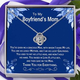 Thank You Gift For Boyfiends Mom - Love Knot Necklace - Seseable