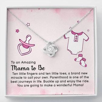 To An Amazing Mama To Be - Love Knot Necklace - Seseable