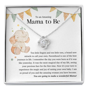 To An Amazing Mama To Be - Love Knot Necklace - Seseable