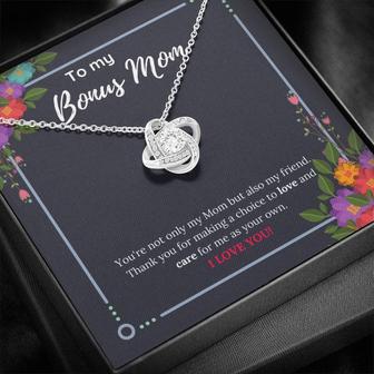 To Bonus Mom Love Knot Necklace - Seseable