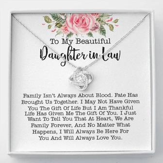 To Daughter In Law I'll Always Be Here For You Love Knot Necklace Gift For Daughter - Seseable