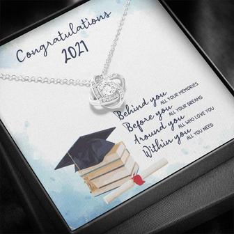 To My 2021 Graduate - Memories Behind You - Love Knot Necklace - Seseable