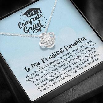 To My 2021 Graduate - The Next Chapter - Love Knot Necklace - Seseable