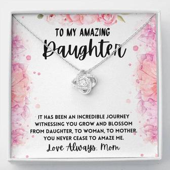 To My Amazing Daughter - You Amaze Me - Love Knot Necklace - Seseable