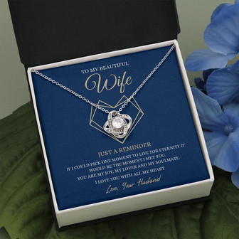 To My Beautiful Wife - Love Knot Necklace | Seseable CA