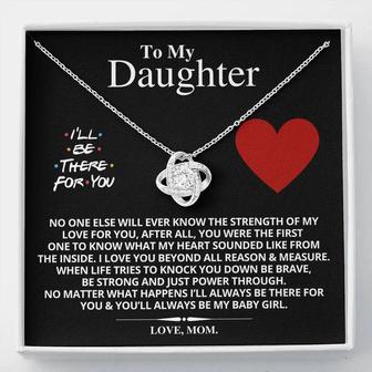 To My Daughter - Love Knot Necklace - From Mom - Seseable