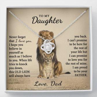 To My Daughter - Proud Of You | Love Knot Necklace - Seseable