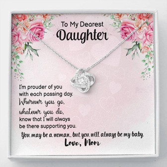 To My Dearest Daughter - Love Knot Necklace - Seseable