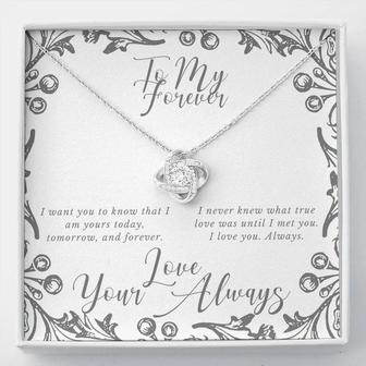 To My Forever Love Knot Necklace - Seseable